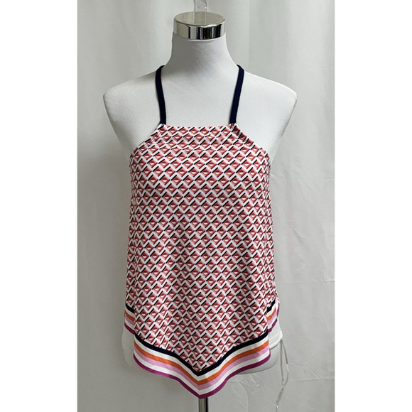 Women’s Freshwater Swim Top Size Medium Pink Geometric Print - Picture 1 of 7
